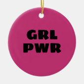 Girl Power Keramisch Ornament (Voorkant)