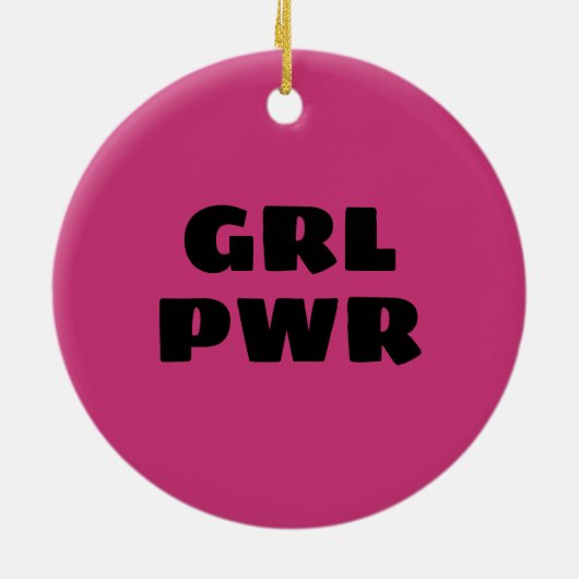 Girl Power Keramisch Ornament (Achterkant)