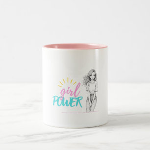 Girl Power koffie-Mok Tweekleurige Koffiemok