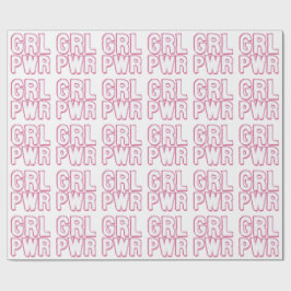 Girl Power Lettering Cadeaupapier