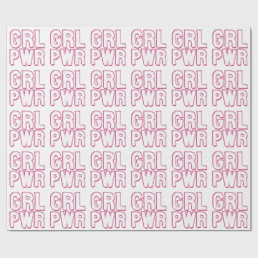 Girl Power Lettering Cadeaupapier (Vlak)
