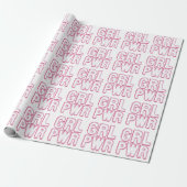 Girl Power Lettering Cadeaupapier (Uitgerold)