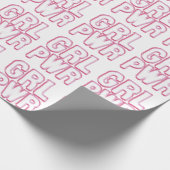 Girl Power Lettering Cadeaupapier (Hoek)