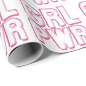 Girl Power Lettering Cadeaupapier (Rol Hoek)