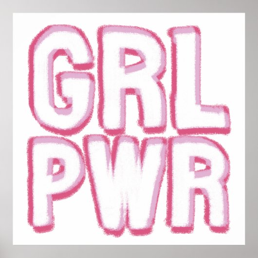 Girl Power Lettering Poster (Voorkant)