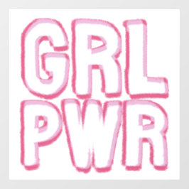 Girl Power - Lettering Raamsticker