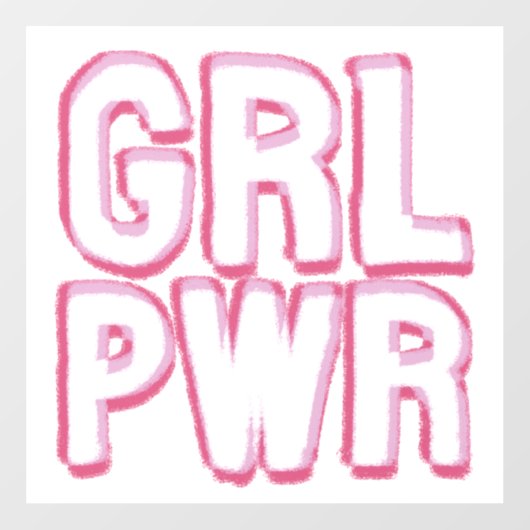 Girl Power - Lettering Raamsticker (Vel)