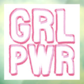 Girl Power - Lettering Raamsticker (Vel 3)