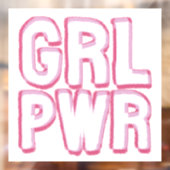 Girl Power - Lettering Raamsticker (Vel 2)