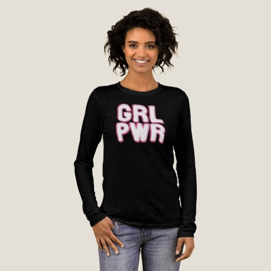 Girl Power Lettering Tri-Blend Shirt (Voorkant)