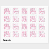 Girl Power Lettering Vierkante Sticker (Vel)