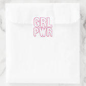 Girl Power Lettering Vierkante Sticker (Tas)