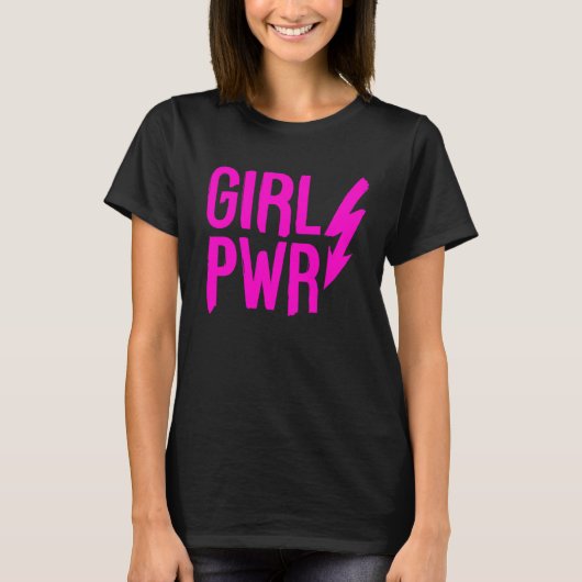 Girl Power Lightning Bolt T-shirt (Voorkant)