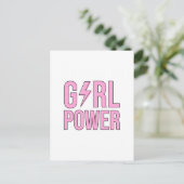 Girl Power Lightning Briefkaart (Staand voorkant)