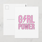 Girl Power Lightning Briefkaart (Voorkant / Achterkant)