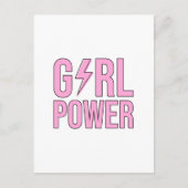 Girl Power Lightning Briefkaart (Voorkant)