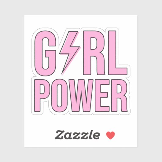 Girl Power Lightning Sticker (Vel)