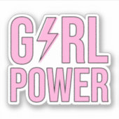 Girl Power Lightning Sticker (Voorkant)