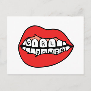 Girl Power Lips Briefkaart