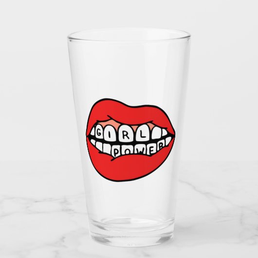 Girl Power Lips Glas (Voorkant)