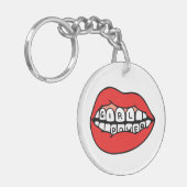 Girl Power Lips Sleutelhanger (Voorkant Links)