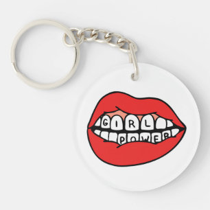 Girl Power Lips Sleutelhanger