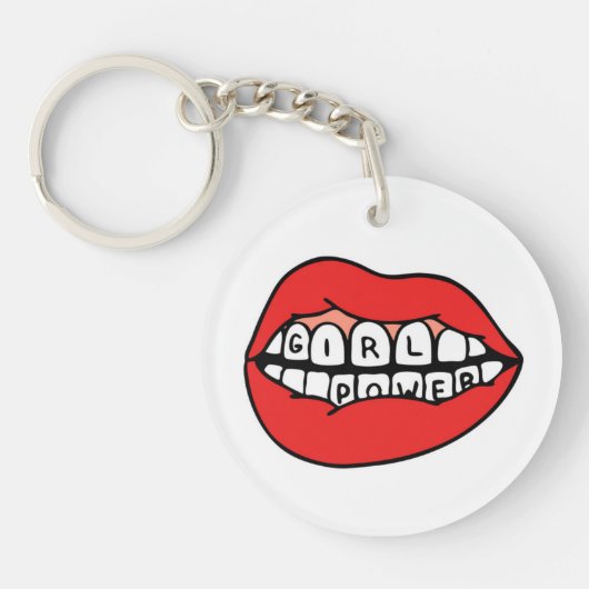 Girl Power Lips Sleutelhanger (Voorkant)