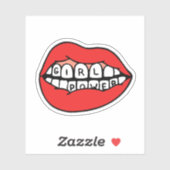 Girl Power Lips Sticker (Vel)