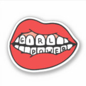 Girl Power Lips Sticker (Voorkant)