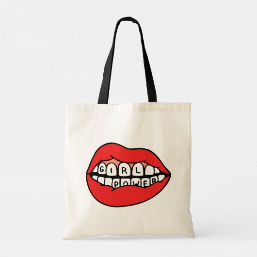 Girl Power Lips Tote Bag (Achterkant)