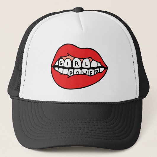 Girl Power Lips Trucker Pet (Voorkant)