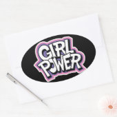 Girl Power Ovale Sticker (Envelop)