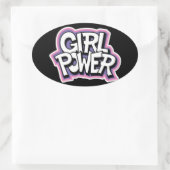 Girl Power Ovale Sticker (Tas)