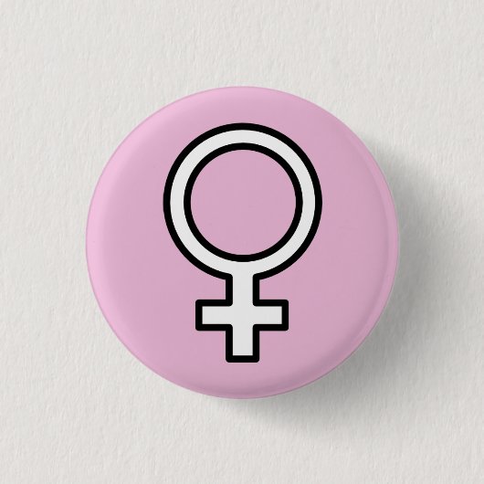 Girl Power Pin Ronde Button 3,2 Cm (Voorkant)