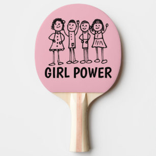 GIRL POWER Ping Pong Paddles Tafeltennisbatje