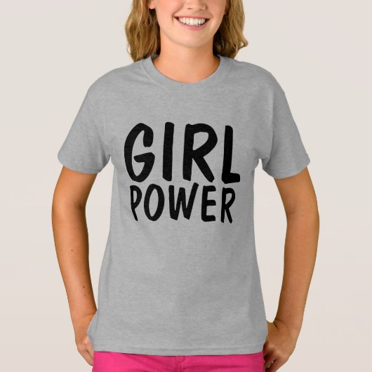 GIRL POWER Pink T-shirts (Voorkant)