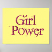 Girl Power Poster, geel Poster (Voorkant)