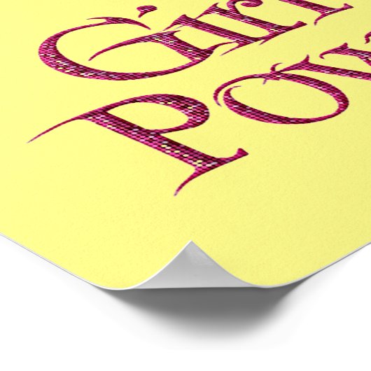 Girl Power Poster, geel Poster (Hoek)