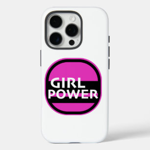 Girl Power print nieuwigheid, wit lettertype iPhone 16 Pro Hoesje