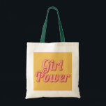 Girl Power Retro Gepersonaliseerd naam Canvas tas<br><div class="desc">Girl Power Retro Gepersonaliseerd naam Canvas tas</div>