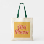 Girl Power Retro Gepersonaliseerd naam Canvas tas (Achterkant)