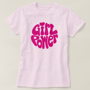 -Girl Power Retro Style T-Shirt