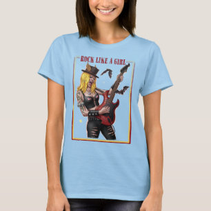 Girl Power Rock – Rock als een meisje  T-shirt