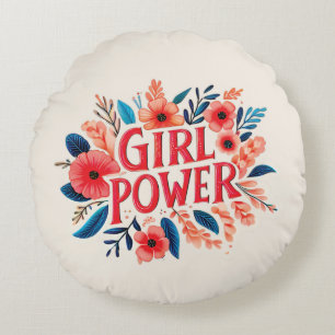 Girl Power Rond Kussen