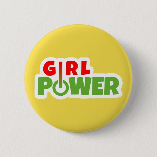 Girl Power Ronde Button 5,7 Cm (Voorkant)