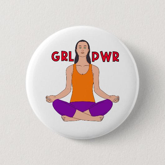 Girl Power Ronde Button 5,7 Cm (Voorkant)