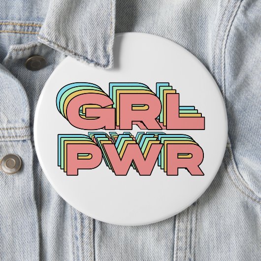 GIRL POWER RONDE BUTTON 6,0 CM (In situ)