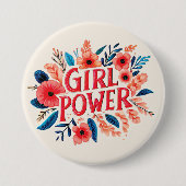 Girl Power Ronde Button 7,6 Cm (Voorkant)