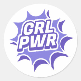 Girl Power Ronde Sticker