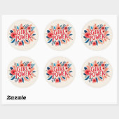 Girl Power Ronde Sticker (Vel)